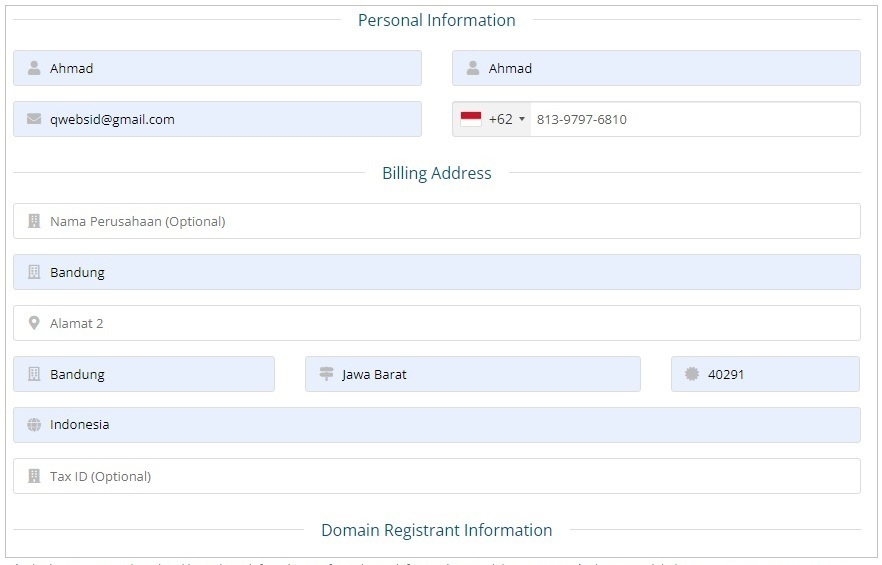 Pemesanan hosting dan domain 6