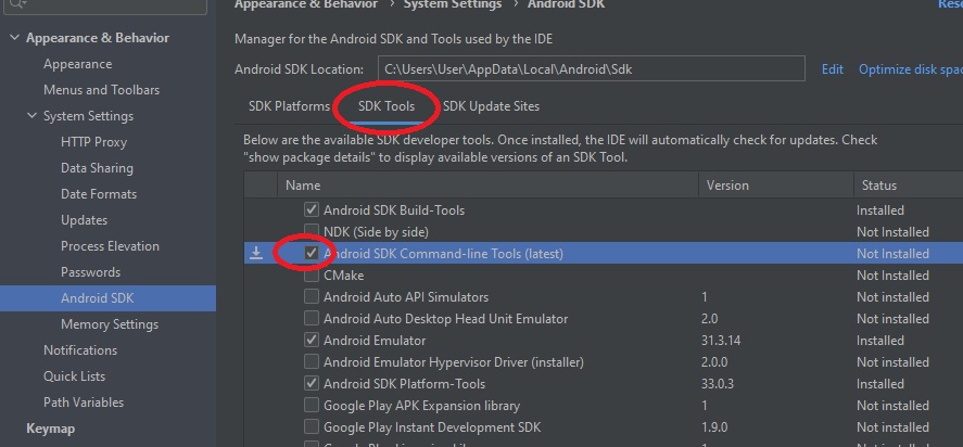 cara install flutter android sdk command line tools